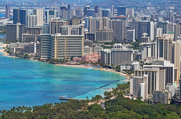 Hawaii, Waikiki Beach and Honolulu